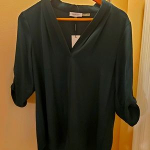 Calvin Klein Rolled Sleeve Blouse